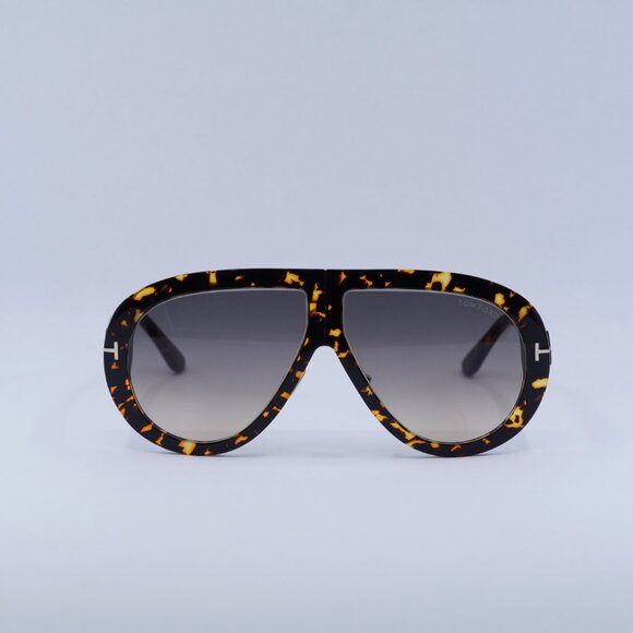 New Tom Ford Troy FT0836 52B Sunglasses Dark Havana Aviator Frame, Smoke Lenses - Picture 4 of 11